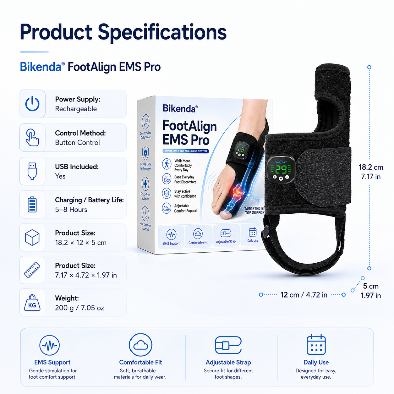 Bikenda® FootAlign EMS Pro —— Advanced EMS Foot Support System