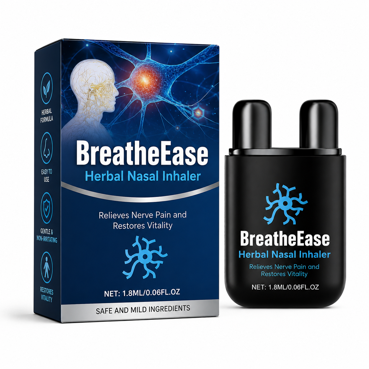 BreatheEase Herbal Nasal Inhaler