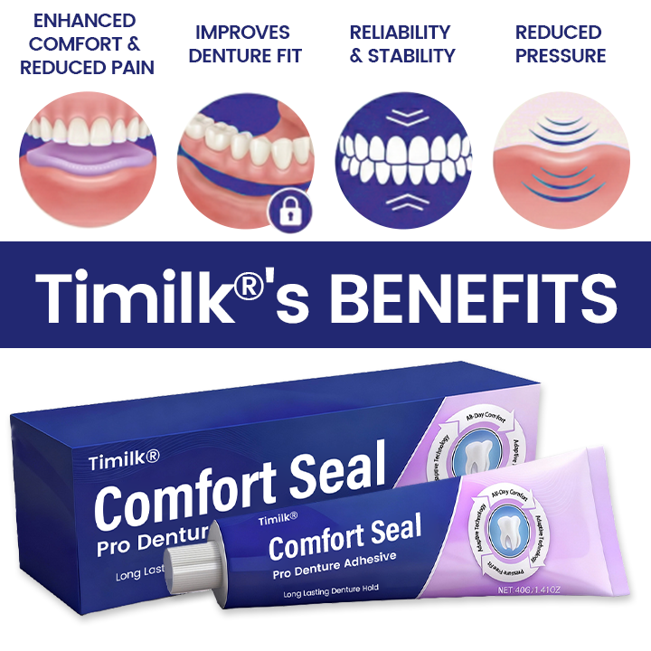 Timilk® Comfort Seal Pro Denture Adhesive❤️